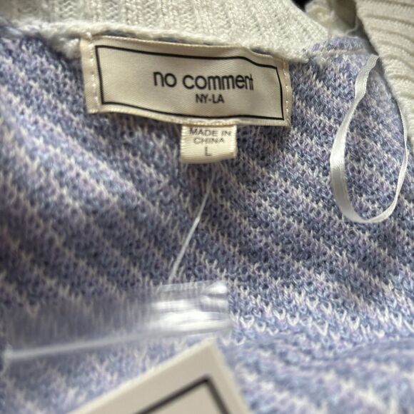 No Comment Knitted Sweater Cardigan Button Front Crop Multi Flower Floral L New - Picture 9 of 12